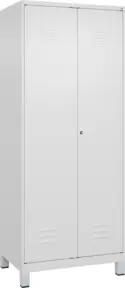 C+P Schwarz-Weiß-Spind Classic PLUS, 2 Abteile, 1850x800x500mm, 9016/9016 Verschluss Zylinderschloss