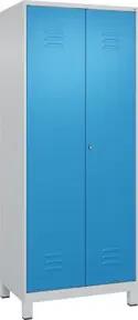 C+P Schwarz-Weiß-Spind Classic PLUS, 2 Abteile, 1850x800x500mm, 7035/5012 Verschluss Zylinderschloss