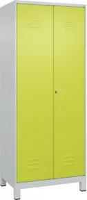 C+P Schwarz-Weiß-Spind Classic PLUS, 2 Abteile, 1850x800x500mm, 7035/0024 Verschluss Zylinderschloss