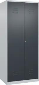 C+P PSA Doppel-Spind Classic PLUS, 2 Abteile, 1850x800x500mm, 7035/7016 Verschluss Zylinderschloss