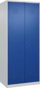 C+P PSA Doppel-Spind Classic PLUS, 2 Abteile, 1850x800x500mm, 7035/5010 Verschluss Zylinderschloss