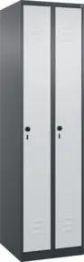 C+P Spind Classic PLUS, 2 Abteile, 1850x500x500mm, 7016/7035 Verschluss Sicherheits-Drehriegel 3 Garderobenhaken