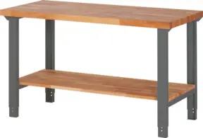 STIER Höhenverstellbarer Werktisch Premium mit Ablageboden BxTxH 1500x700x790-1140 mm