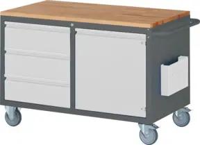 STIER Montagewagen Premium mit 3 Schubladen und 1 Flügeltür BxTxH 1145x650x795 mm