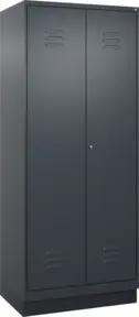 C+P PSA Doppel-Spind Classic PLUS, Sockel, 2 Abteile, 1950x800x500mm, 7016/7016 Verschluss Zylinderschloss
