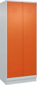 C+P PSA Doppel-Spind Classic PLUS, Sockel, 2 Abteile, 1950x800x500mm, 7035/2004 Verschluss Zylinderschloss