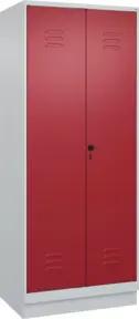 C+P PSA Doppel-Spind Classic PLUS, Sockel, 2 Abteile, 1950x800x500mm, 7035/3003 Verschluss Sicherheits-Drehriegel