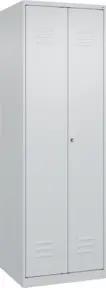 C+P Schwarz-Weiß-Spind Classic PLUS, 2 Abteile, 1850x600x500mm, 7035/7035 Verschluss Zylinderschloss