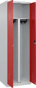 C+P PSA Doppel-Spind Classic PLUS, 2 Abteile, 1850x600x500mm, 7035/3020 Verschluss Zylinderschloss