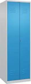 C+P PSA Doppel-Spind Classic PLUS, 2 Abteile, 1850x600x500mm, 7035/5012 Verschluss Zylinderschloss