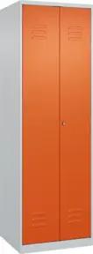 C+P PSA Doppel-Spind Classic PLUS, 2 Abteile, 1850x600x500mm, 7035/2004 Verschluss Zylinderschloss