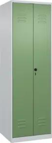 C+P PSA Doppel-Spind Classic PLUS, 2 Abteile, 1850x600x500mm, 7035/6011 Verschluss Sicherheits-Drehriegel
