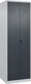 C+P PSA Doppel-Spind Classic PLUS, 2 Abteile, 1850x600x500mm, 7035/7016 Verschluss Sicherheits-Drehriegel