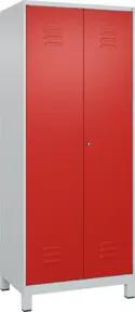 C+P Schwarz-Weiß-Spind Classic PLUS, 2 Abteile, 1850x800x500mm, 7035/3020 Verschluss Zylinderschloss