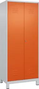 C+P Schwarz-Weiß-Spind Classic PLUS, 2 Abteile, 1850x800x500mm, 7035/2004 Verschluss Zylinderschloss