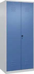 C+P Schwarz-Weiß-Spind Classic PLUS, 2 Abteile, 1850x800x500mm, 7035/5023 Verschluss Sicherheits-Drehriegel
