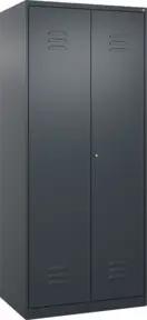 C+P PSA Doppel-Spind Classic PLUS, 2 Abteile, 1850x800x500mm, 7016/7016 Verschluss Zylinderschloss