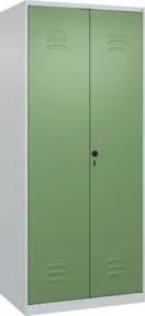 C+P PSA Doppel-Spind Classic PLUS, 2 Abteile, 1850x800x500mm, 7035/6011 Verschluss Sicherheits-Drehriegel