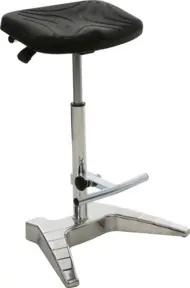 STIER XL Stehhilfe mit Fußstütze Sitzhöhe 700-880mm Belastbarkeit 150 kg softer PU-Sitz