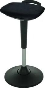 STIER Multibewegliche Stehhilfe mit Tellerfuß Sitzhöhe 600-840mm Schwarz