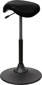 STIER Multibeweglicher Hocker mit Sattelsitz schwarz Sitzhöhe 510-700 mm