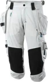 Mascot Dreiviertel-Hose, Hängetaschen, Stretchs Dreiviertel-Hose Größe C62, weiss