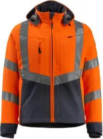 Mascot Blackpool Soft Shell Jacke Größe L, hi-vis orange/schwarzblau