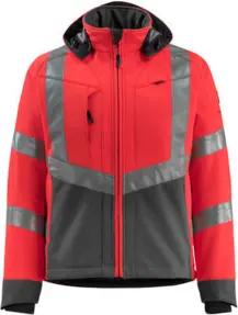 Mascot Blackpool Soft Shell Jacke Größe XL, hi-vis rot/dunkelanthrazit