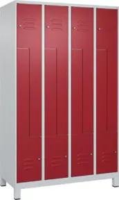 C+P Z-Spind, Classic PLUS, Füße, 8 Fächer, 1950x1200x500mm, 7035/3003 Verschluss Zylinderschloss
