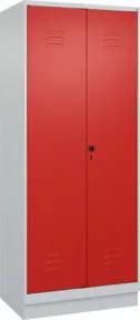 C+P Wäsche-Spind Classic PLUS, Sockel, 2 Abteile, 1950x800x500mm, 7035/3020 Verschluss Sicherheits-Drehriegel Trennwand mittig