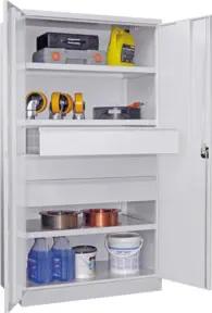 Pavoy Schwerlastschrank H1950 x B1040 x T630,3 Böden, Schubladen: 3x175, Korpus / Front Lichtgrau