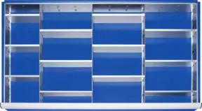 Rau Schubladen-Einteilungs-Set Schublade-XXL H 180-360mm 3 Trenn + 12 Steckwände