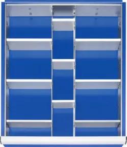 Rau Schubladen-Einteilungs-Set Schublade-L H 60-90mm 2 Trenn + 9 Steckwände