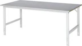 Rau Arbeitstisch Tom BxTxH 2000x1000x760-1080mm, Stahlblech Arbeitsplatte