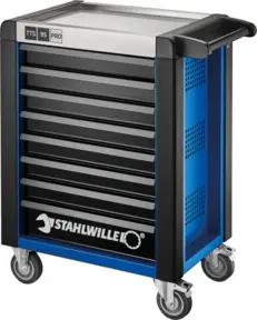 Stahlwille Werkstattwagen 95/8 PRO 8 Schubl. 496 x 827 x 1020 mm blau, RAL 270 30 35; schwarz RAL 9005