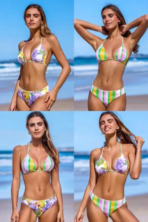 Wendbares Ultra Cheeky Triangel-Bikini-Set