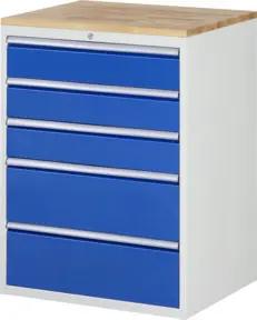 Rau Schubladenschrank Buche-Top und 5 x Schubl.-XL 3x150 2x240mm