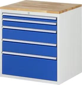 Rau Schubladenschrank Buche-Top und 5 x Schubl.-XL 1x60 1x90 2x150 1x270mm