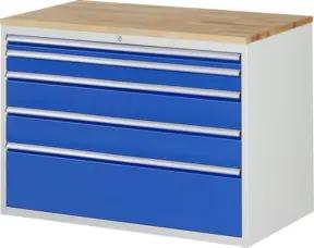 Rau Schubladenschrank Buche-Top und 5 x Schubl.-XXL 1x60 1x90 2x150 1x270mm
