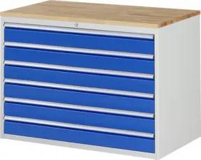 Rau Schubladenschrank Buche-Top und 6 x Schubl.-XXL 6x120mm
