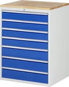 Rau Schubladenschrank Buche-Top und 7 x Schubl.-XL 4x120 3x150mm