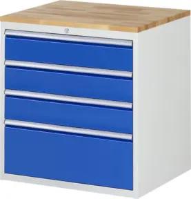 Rau Schubladenschrank Buche-Top und 4 x Schubl.-XL 3x150 1x270mm