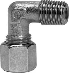 Riegler Winkel-Einschraubverschraubung, R 1/2 a., Rohr-Ø 18, Stahl verz.
