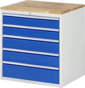 Rau Schubladenschrank Buche-Top und 5 x Schubl.-XL 2x120 2x150 1x180mm