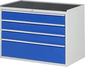 Rau Schubladenschrank m. Anti-Rutsch-Matte 4 Schubl.-XXL 3x150 1x270mm