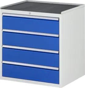 Rau Schubladenschrank m. Anti-Rutsch-Matte 4 Schubl.-XL 4x180mm