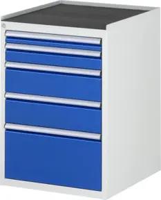 Rau Schubladenschrank m. Anti-Rutsch-Matte 5 Schubl.-L 1x60 1x90 2x150 1x270