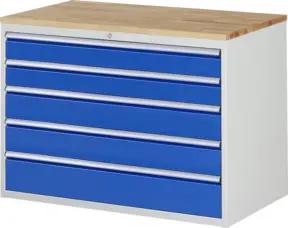 Rau Schubladenschrank Buche-Top und 5 x Schubl.-XXL 2x120 2x150 1x180mm