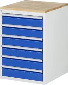 Rau Schubladenschrank Buche-Top und 6 x Schubl.-L 6x120mm