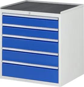 Rau Schubladenschrank m. Anti-Rutsch-Matte 5 Schubl.-XL 2x120 2x150 1x180mm